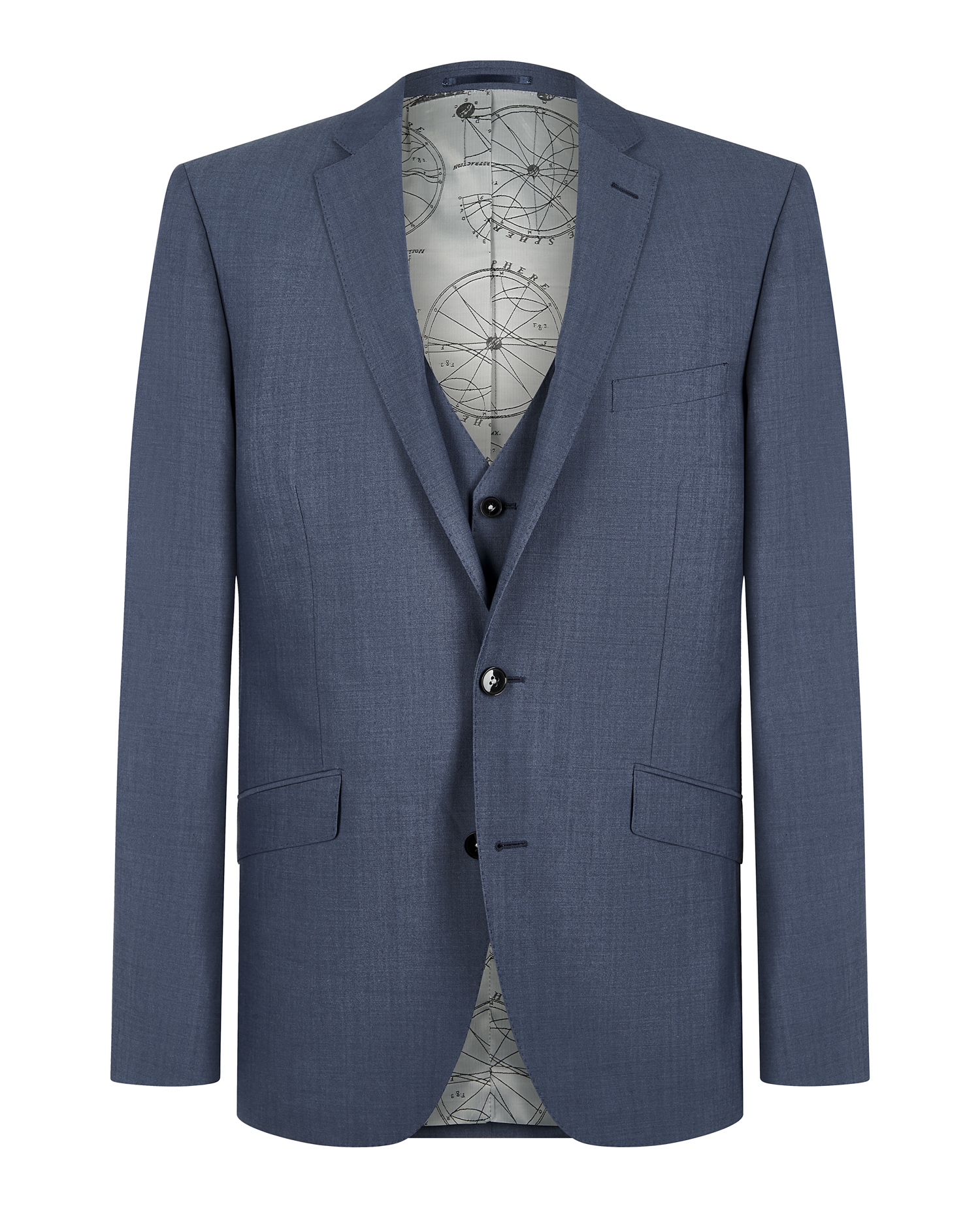 Tapered Fit Wool-Rich Mix and Match Performance Suit / Remus Uomo