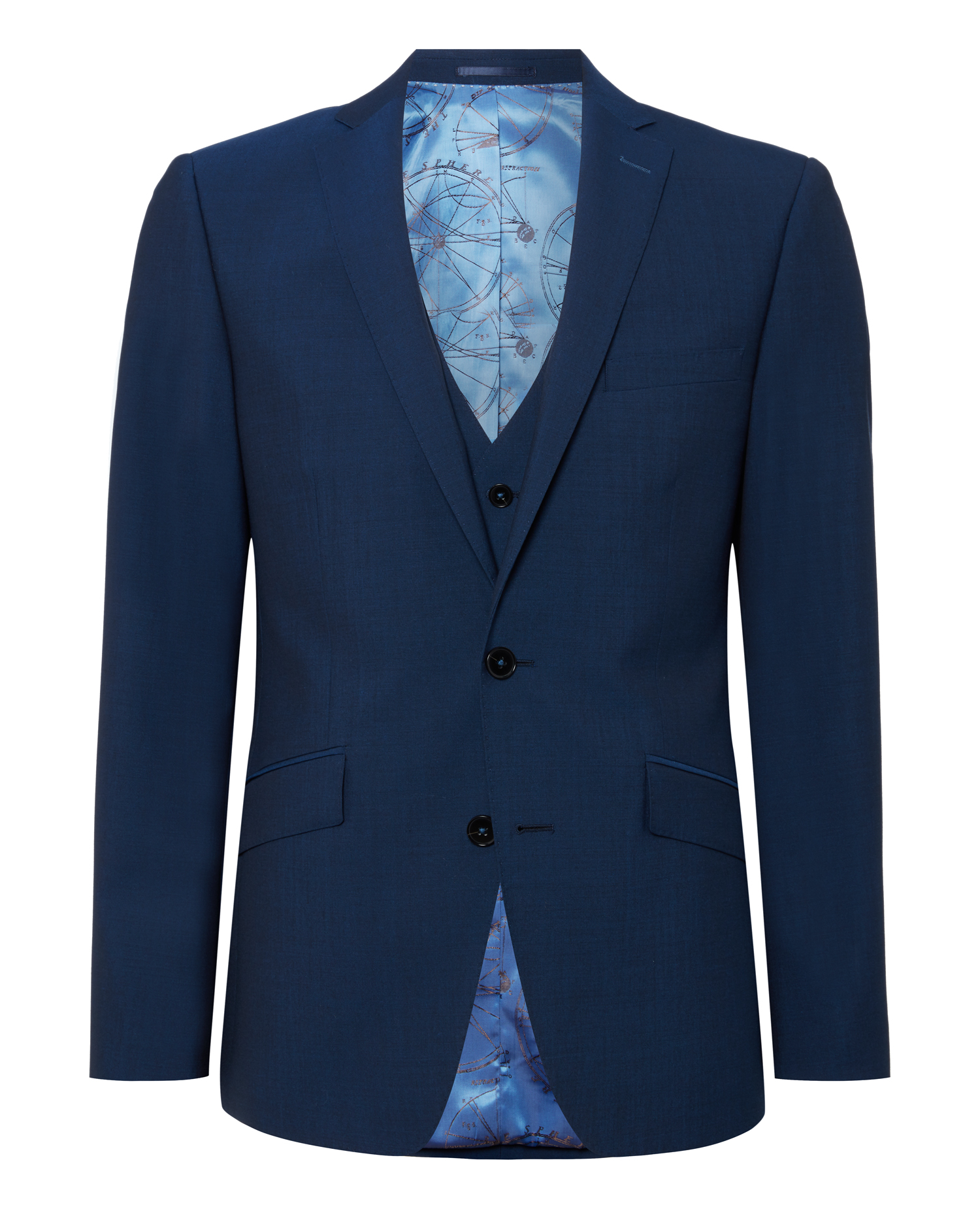 Tapered Fit Wool-Rich Mix and Match Performance Suit / Remus Uomo