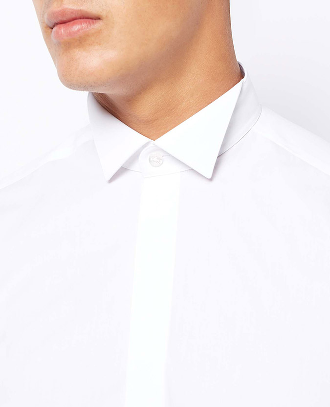Tapered Fit Wing Collar Shirt