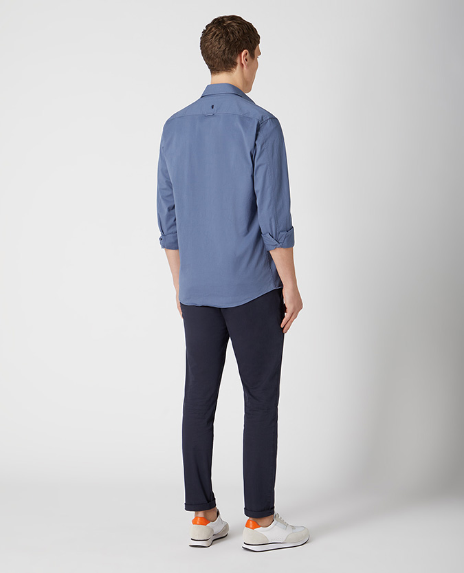 Tapered Fit Cotton Stretch Shirt