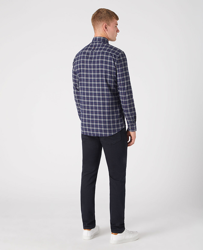 Tapered Fit Check Cotton Shirt