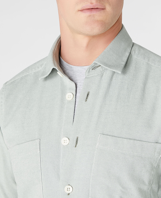 Tapered Fit Cotton Overshirt