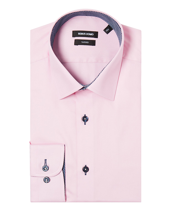 Size 15" Collar Italian Style Remus Uomo Tapered Fit Shirt BNWT Lilac 
