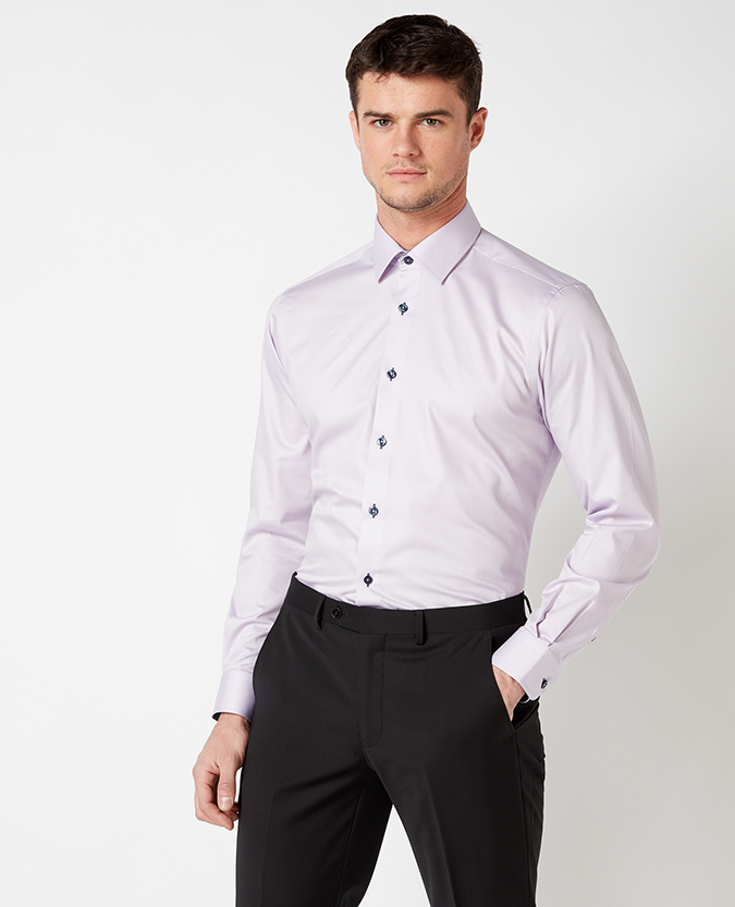 Tapered Fit Cotton-Blend Shirt