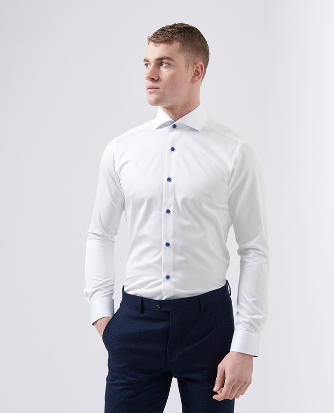Tapered Fit Cotton Shirt