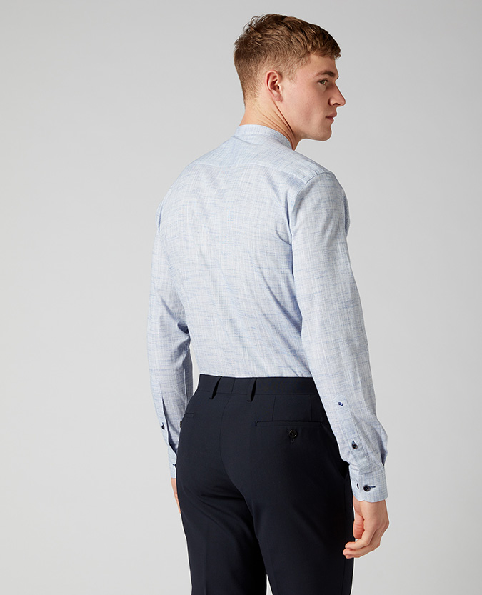 Tapered Fit Cotton-Stretch Shirt