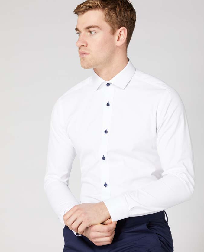 Slim Fit Cotton-Blend Stretch Shirt