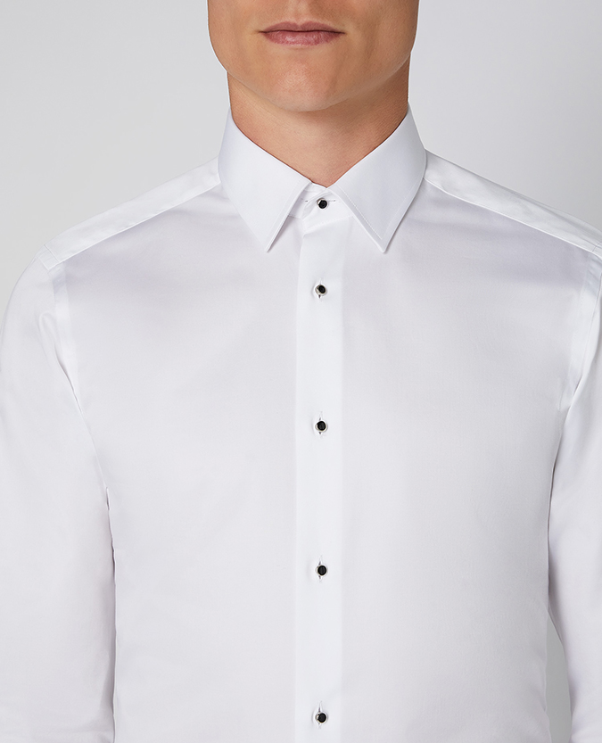 Tapered Fit Cotton Evening Shirt