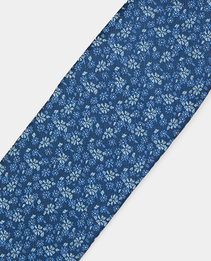Floral Microfibre Narrow Tie