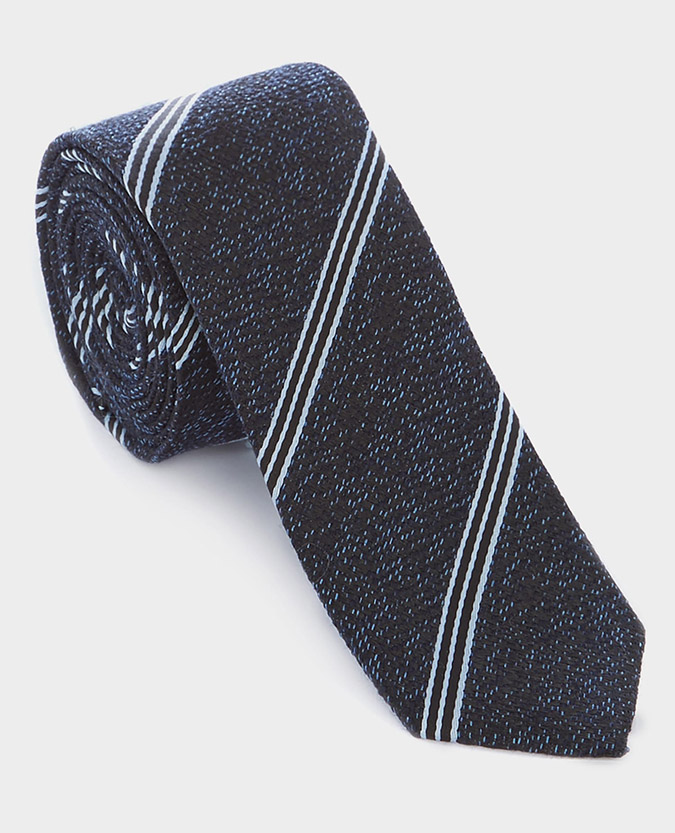 Wool-Blend Striped Tie