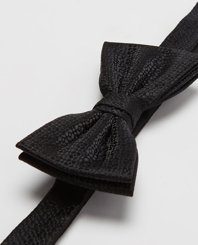 Microfibre Geometric Bow Tie