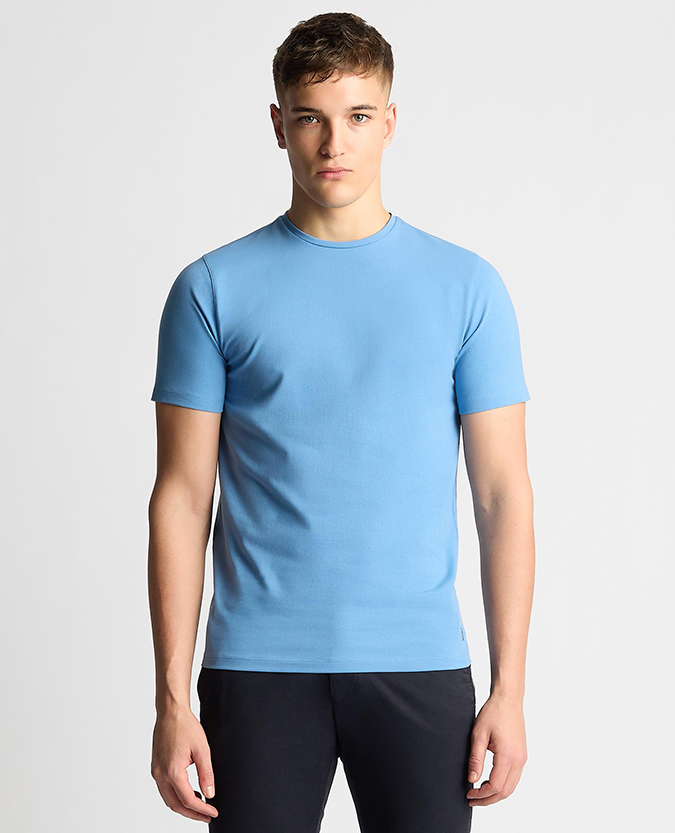 Tapered Fit Cotton-Stretch T-Shirt