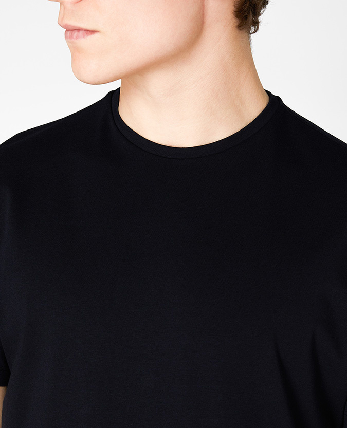 Tapered fit cotton-blend t-shirt