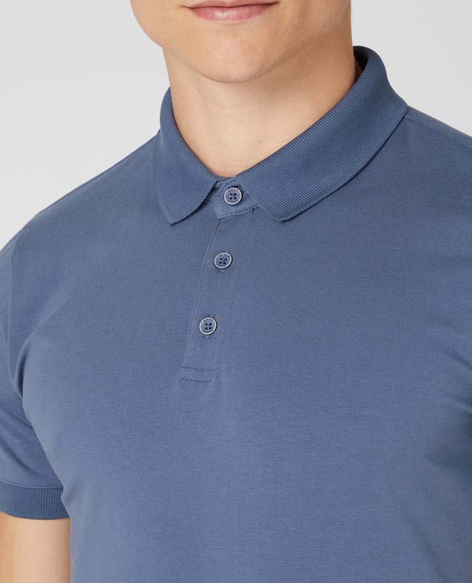 Tapered Fit Cotton-Stretch Jersey Polo Shirt