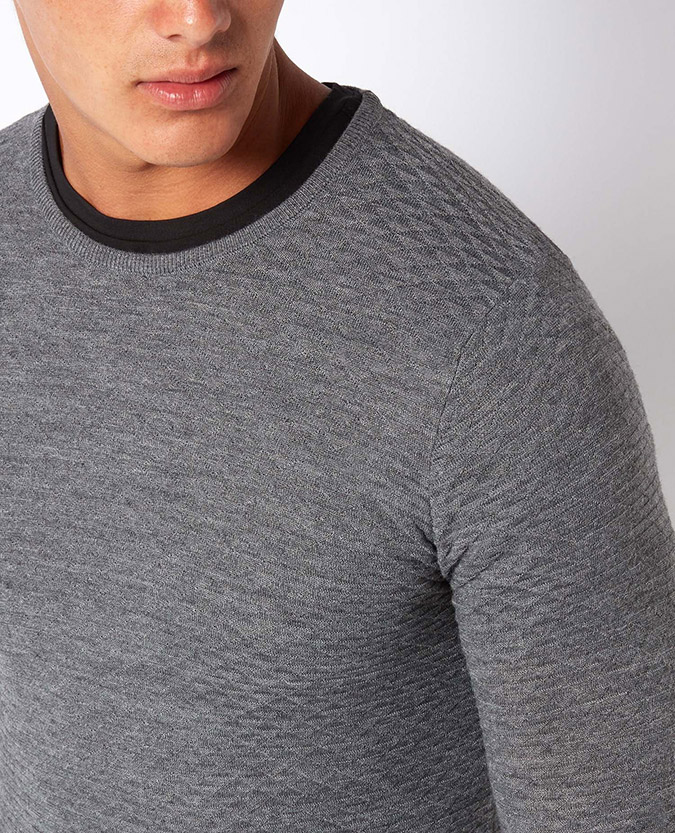 Slim Fit Merino Wool-Blend Crew Neck Sweater