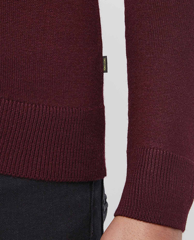 Slim Fit Merino Wool Blend Full-Zip Sweater