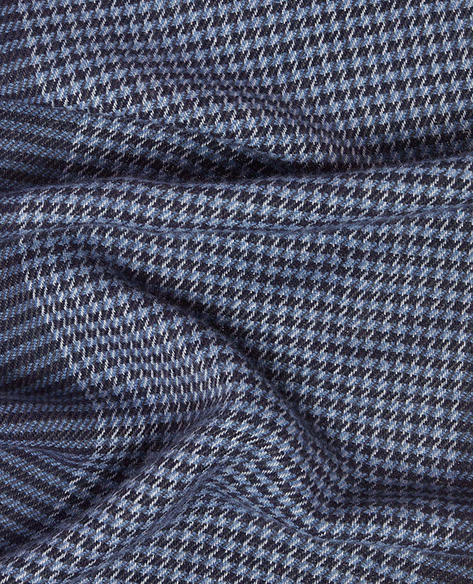 Houndstooth-Check Wool-Blend Scarf