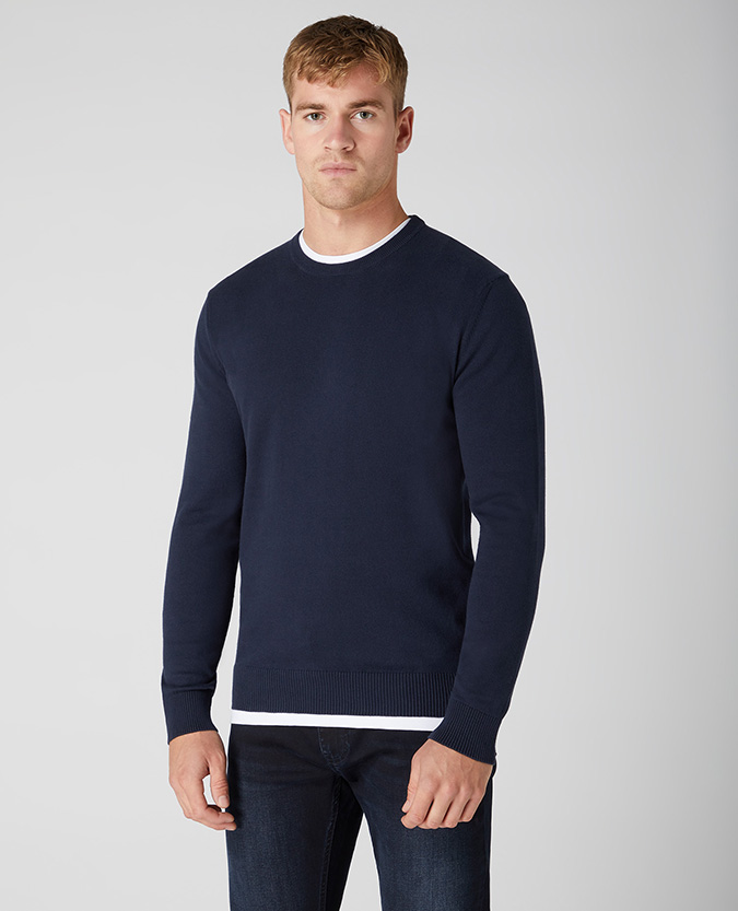 Slim Fit Cotton-Rich Sweater