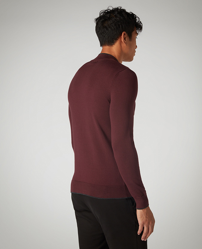 Slim Fit Cotton-Blend Half-Zip Sweater