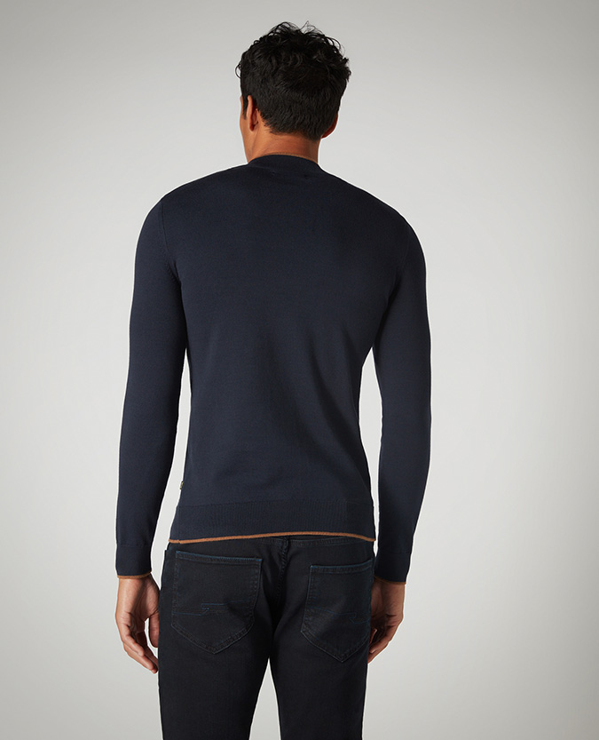 Slim Fit Cotton-Rich Half-Zip Sweater