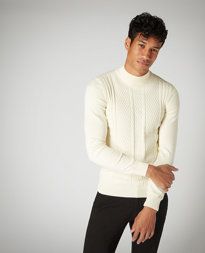 Slim Fit Cotton-Blend Sweater