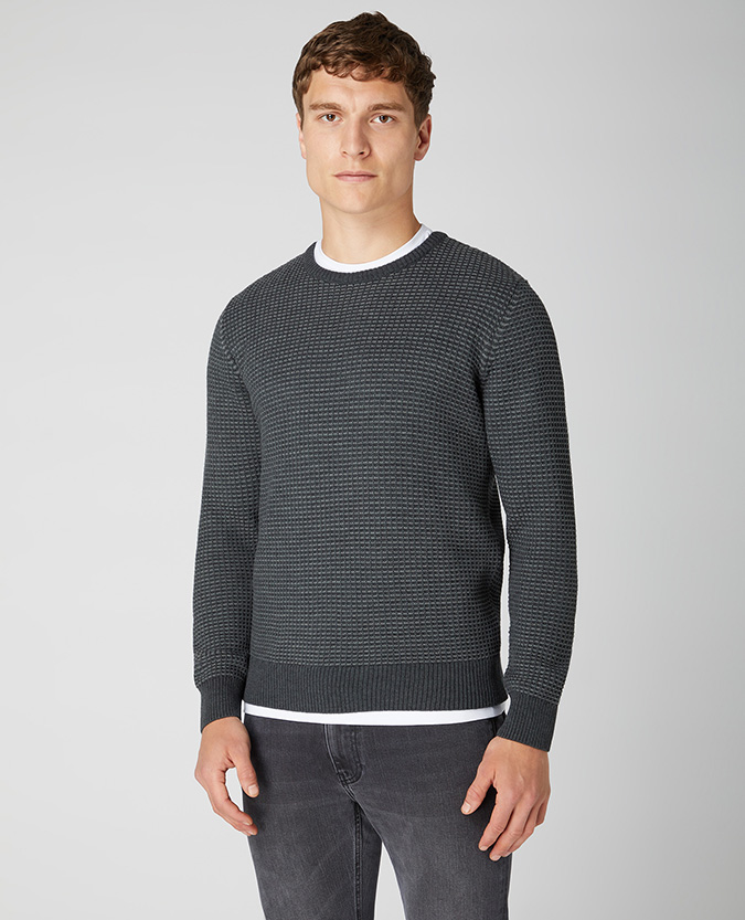 Tapered Fit Merino Wool-Blend Sweater