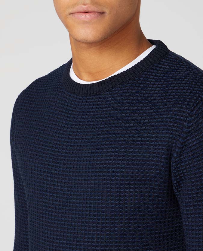 Tapered Fit Wool-Blend Sweater
