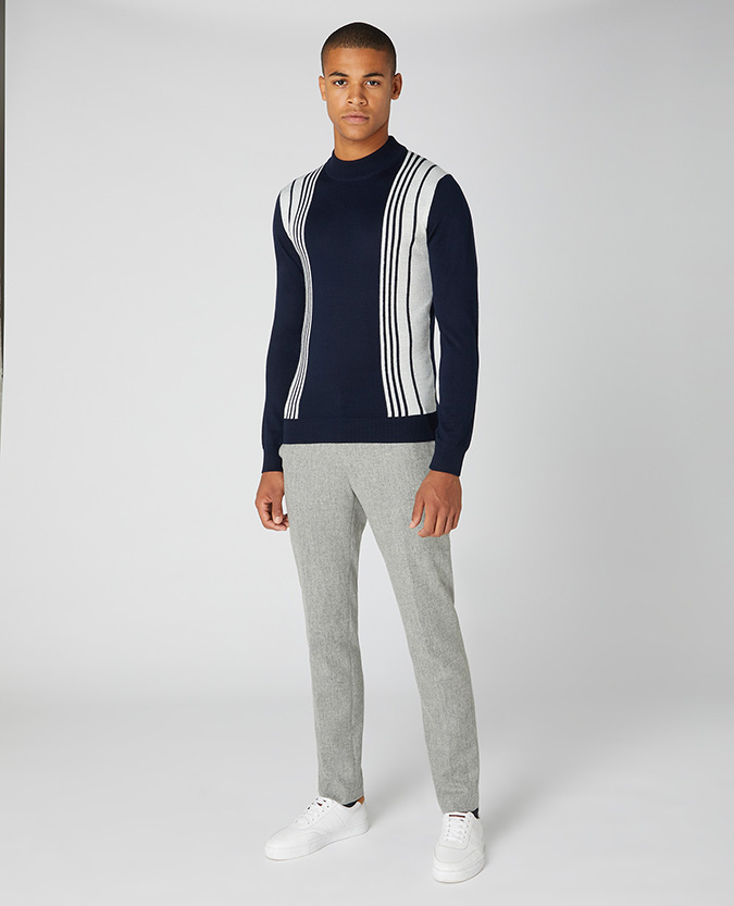 Slim Fit Merino Wool-Blend Turtleneck Sweater
