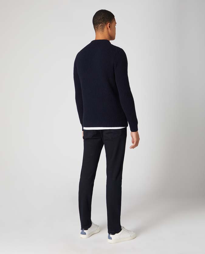Tapered Fit Wool-Rich Sweater