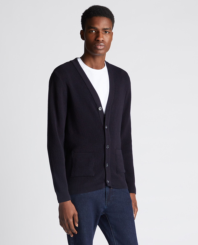 Tapered Fit Cotton Cardigan