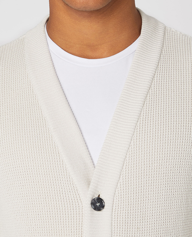 Tapered Fit Cotton-Rich Cardigan