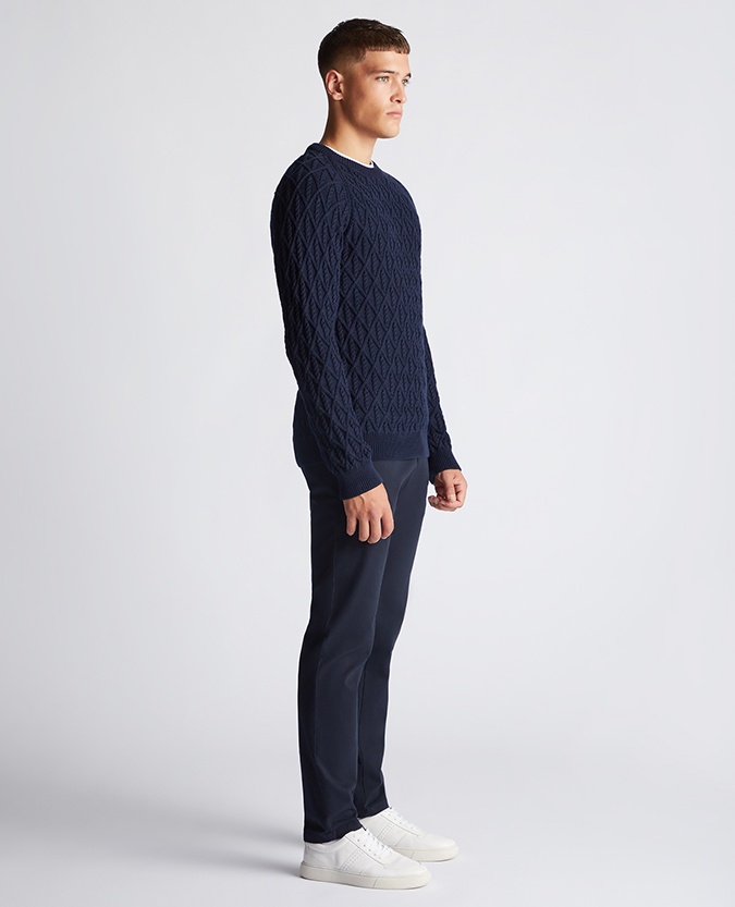 Tapered Fit Merino Wool-Blend Sweater