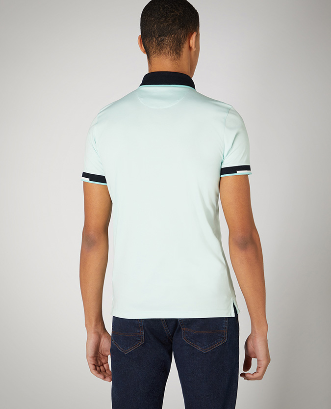 Tapered Fit Cotton-Stretch Pique Polo Shirt