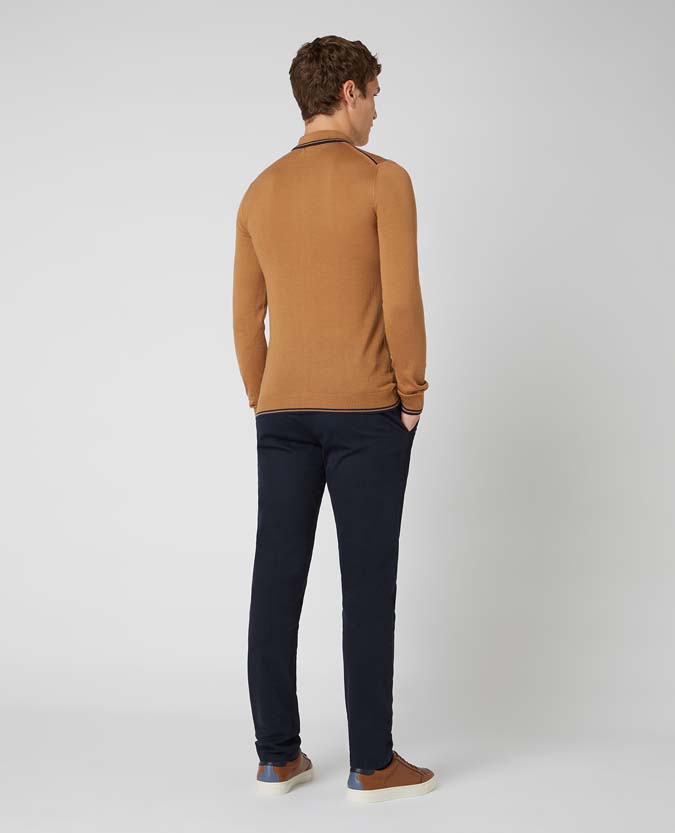 Slim Fit Merino Wool-Blend Polo Shirt