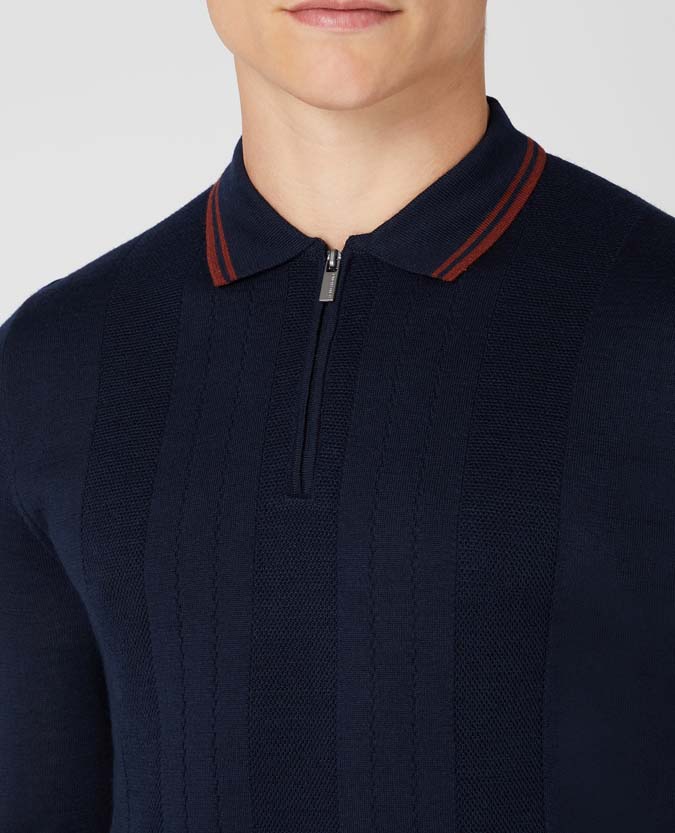 Slim Fit Merino Wool-Blend Polo Shirt