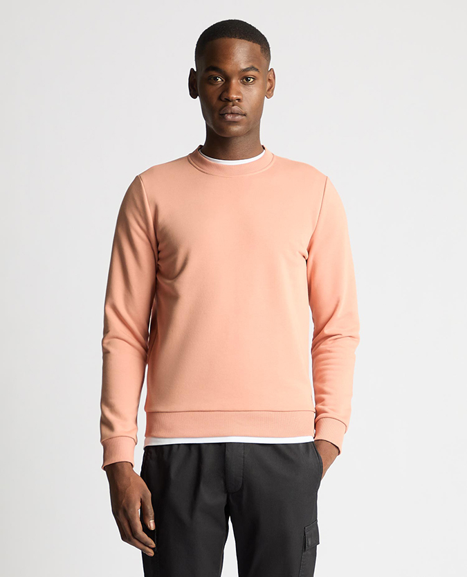 Tapered Fit Cotton-Blend Sweatshirt