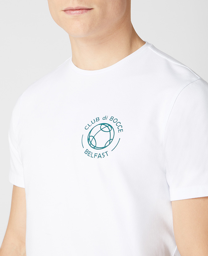 Printed Cotton-Stretch Crew Neck T-Shirt