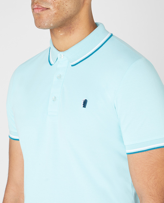 Tapered Fit Cotton-Blend Polo Shirt