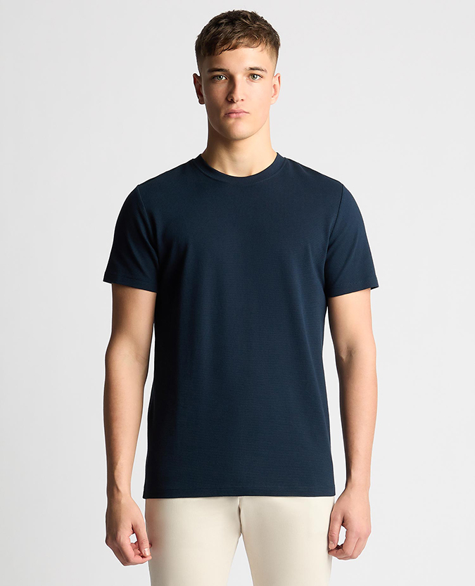 Relaxed Fit Waffle Cotton T-Shirt
