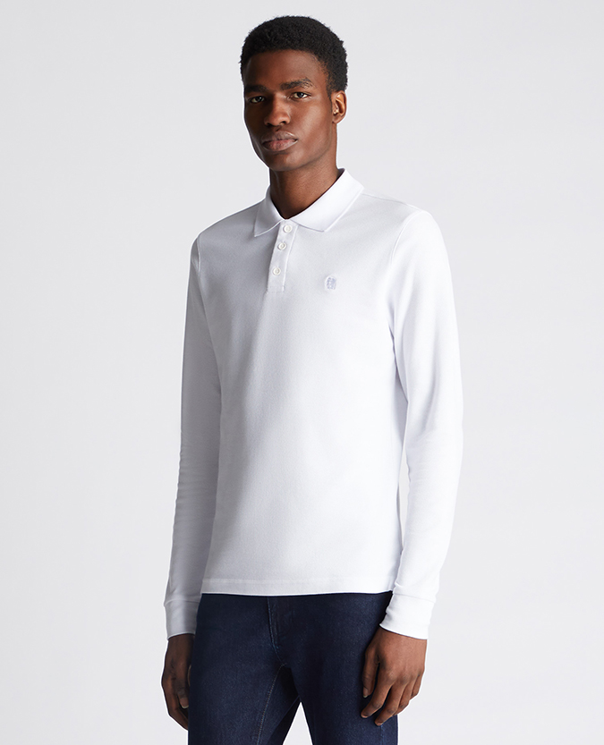Slim Fit Cotton-Stretch Pique Polo Shirt
