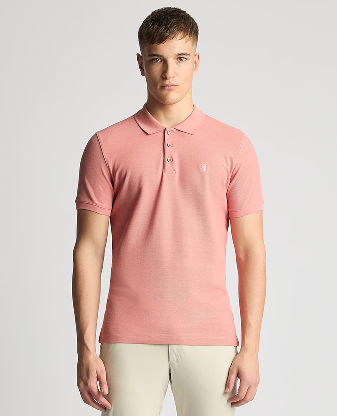 Tapered Fit Cotton Pique Polo Shirt