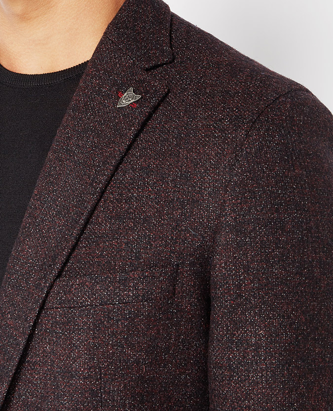 Tapered Fit Wool-Rich Tweed Jacket