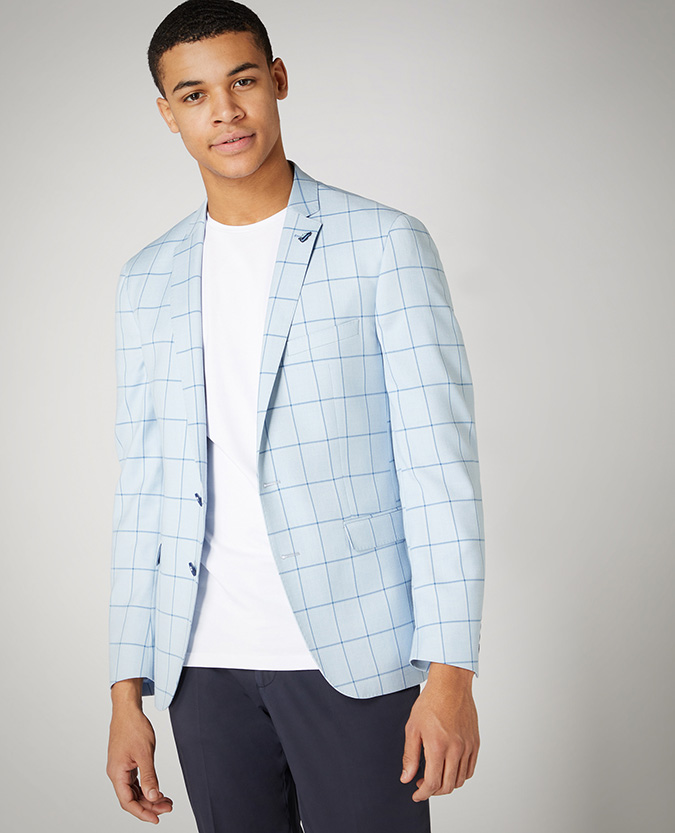 Slim Fit Checked Jacket