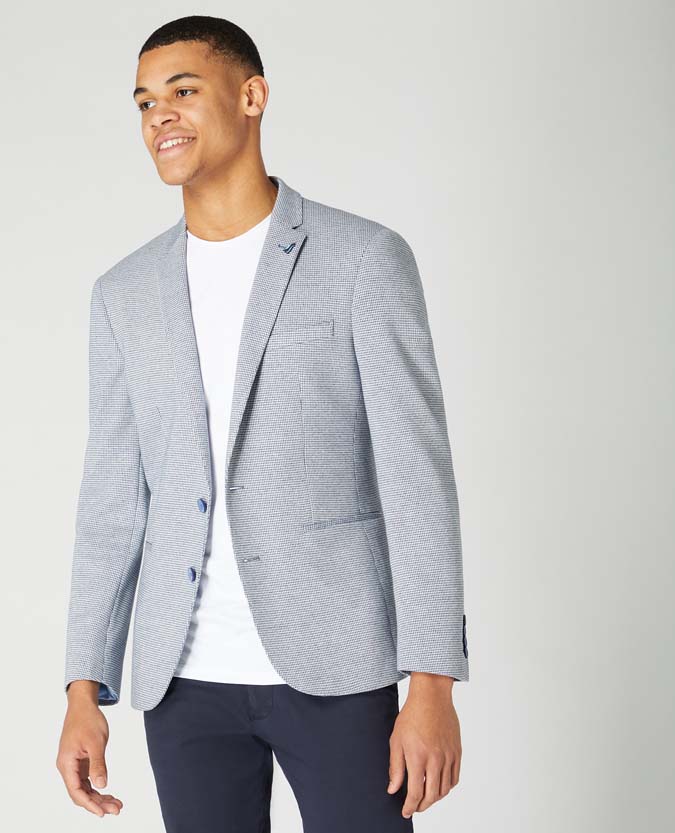 Slim Fit Cotton-Blend Stretch Jersey Jacket