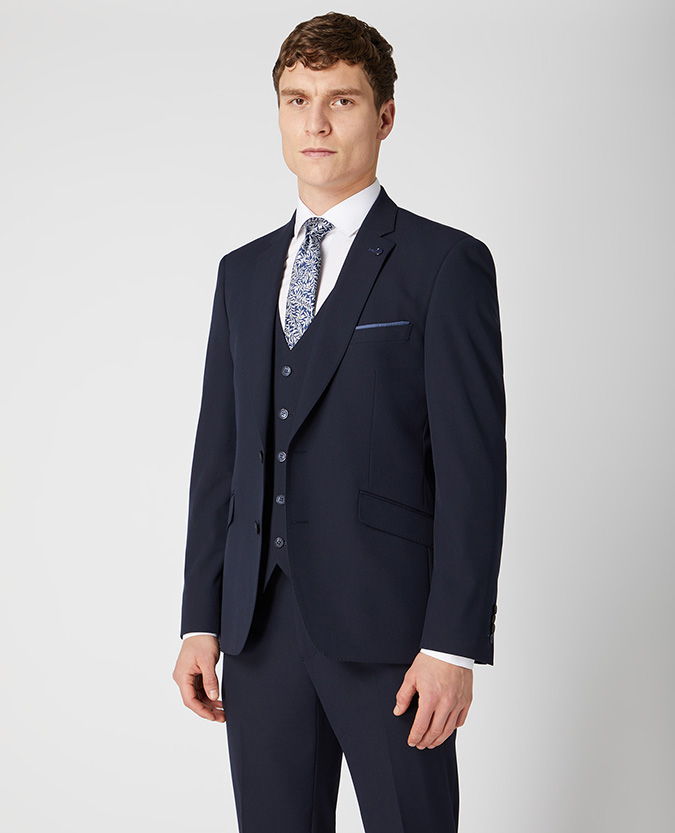 Tapered Fit Stretch Mix And Match Suit