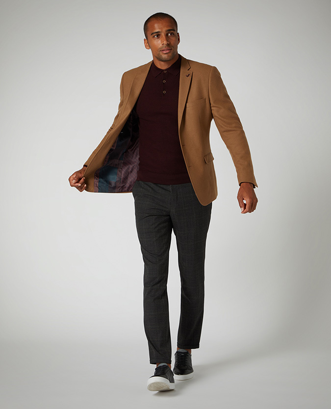 Slim Fit Wool-Blend Jacket