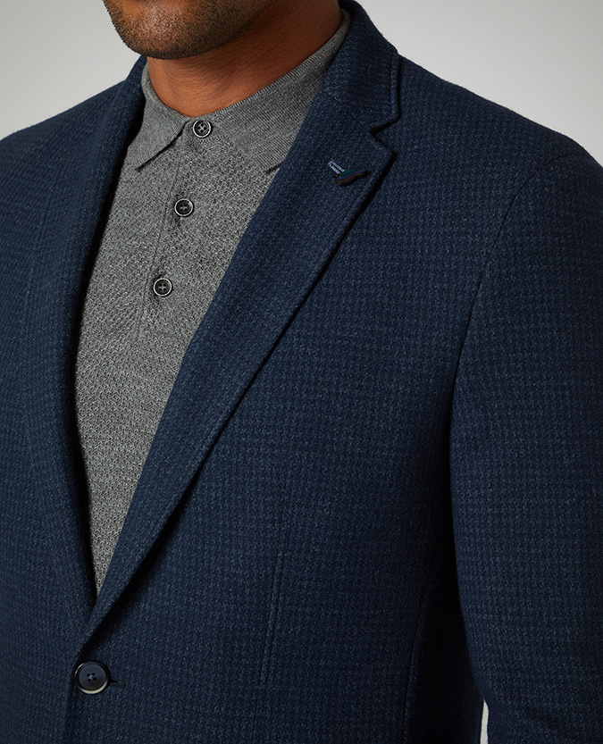 Slim Fit Wool-Rich Jersey Jacket