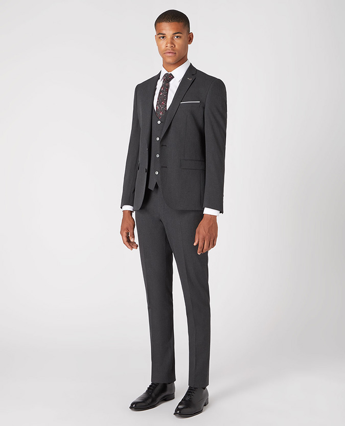 Slim fit polyviscose stretch mix and match suit jacket