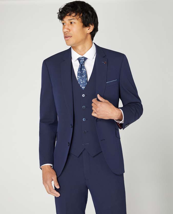 Tapered Fit Stretch Mix And Match Suit