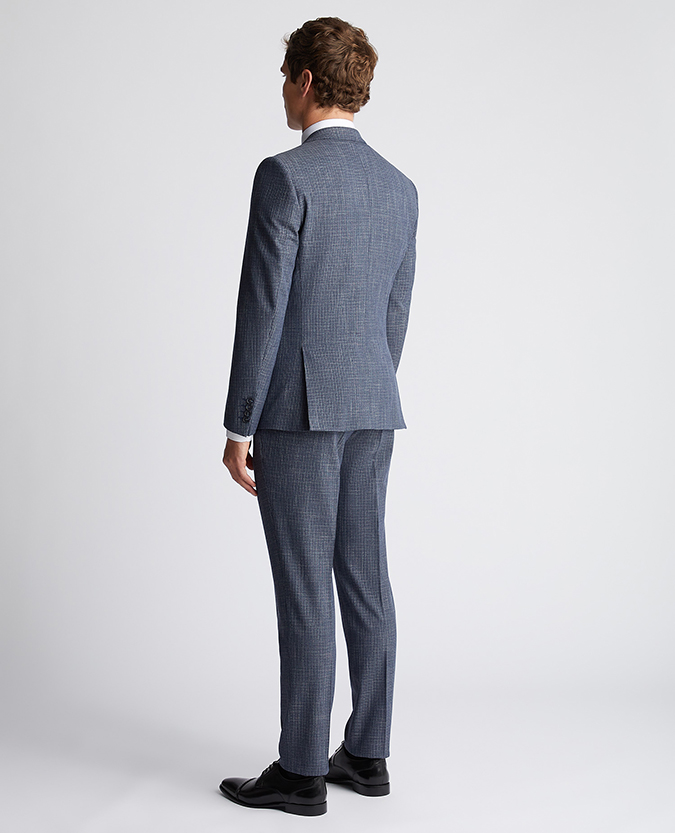 Slim Fit Checked Stretch Suit Jacket